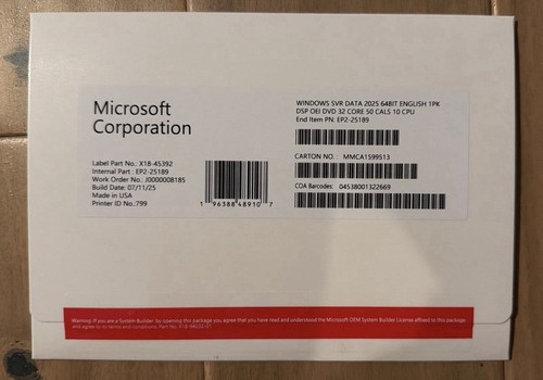 Windows server 2025 - server, datacenter
